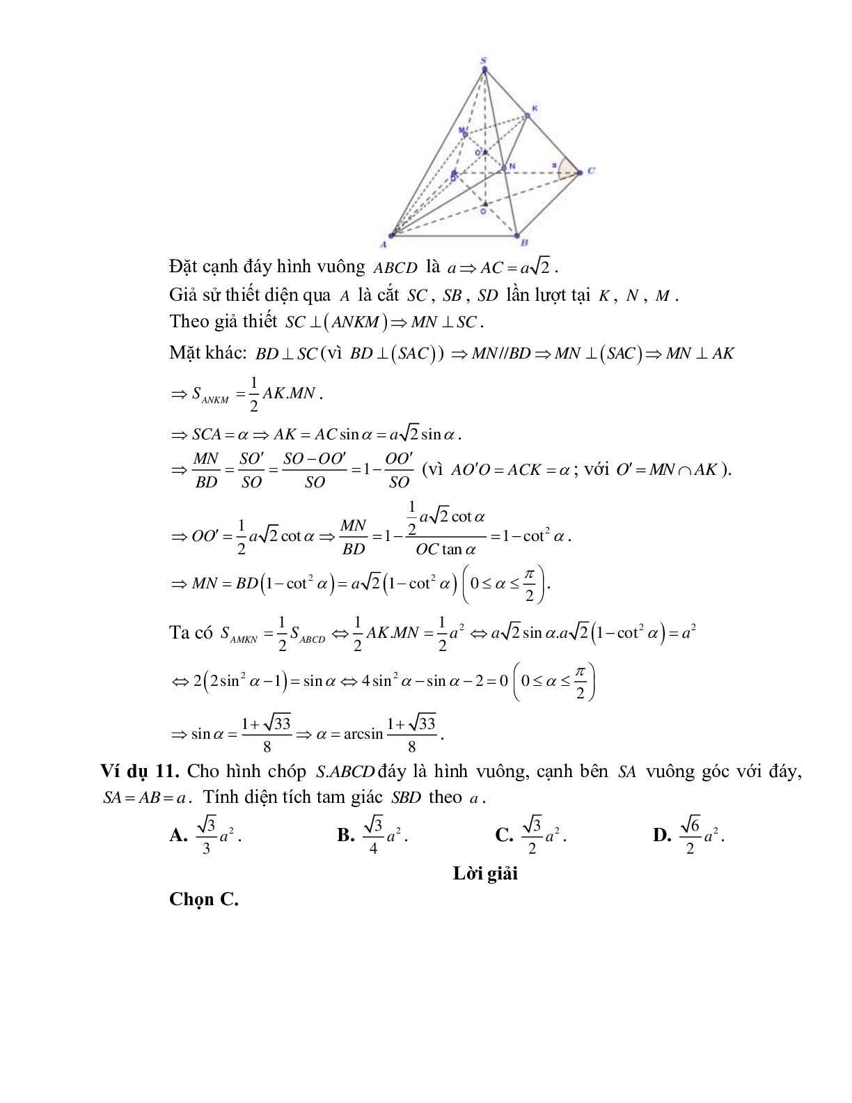 Bài tập Toán hình 11 Bài 2 có đáp án: Hai đường thẳng vuông góc (trang 9)