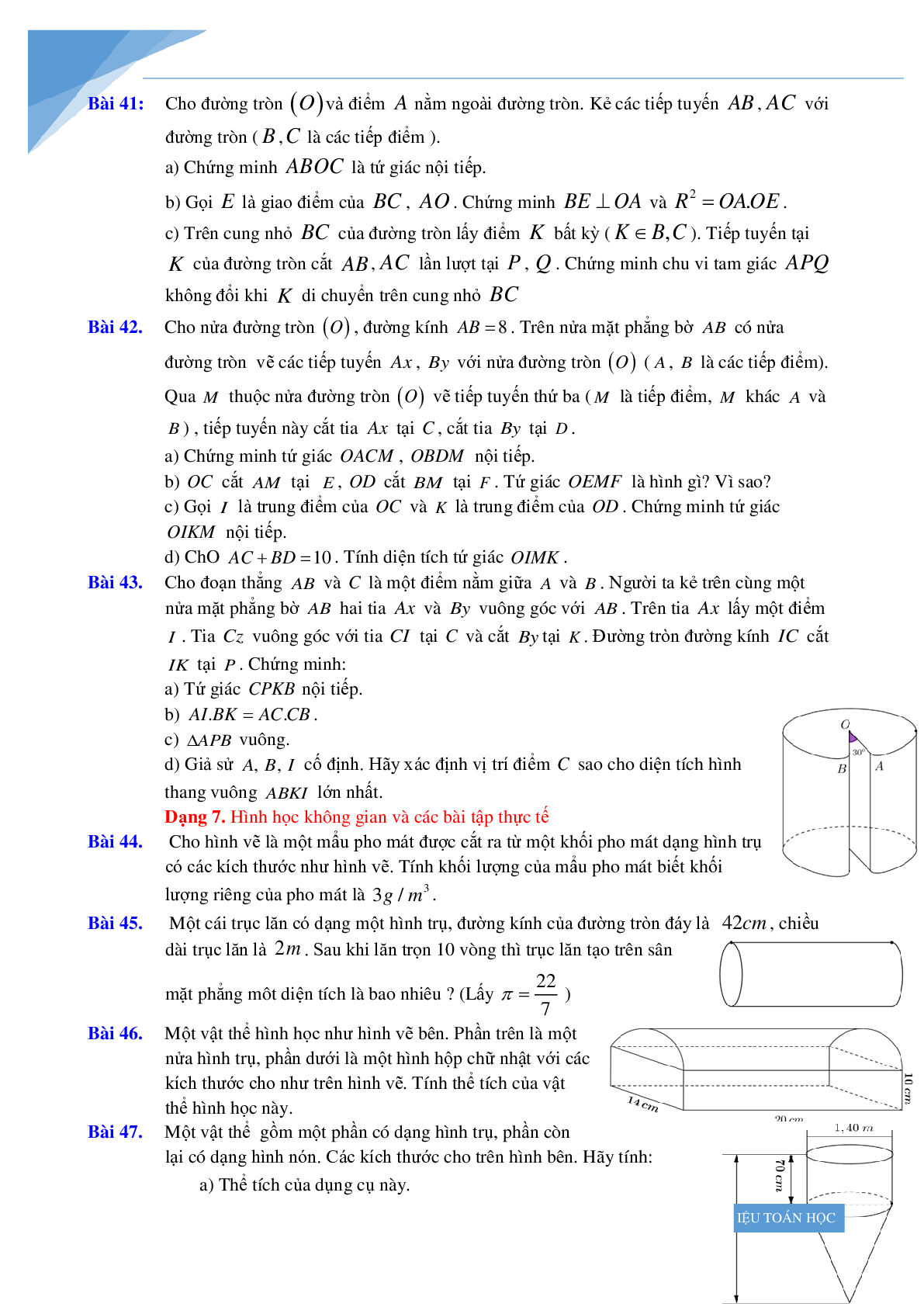 Đề cương học kì 2 môn toán lớp 9 (trang 7)