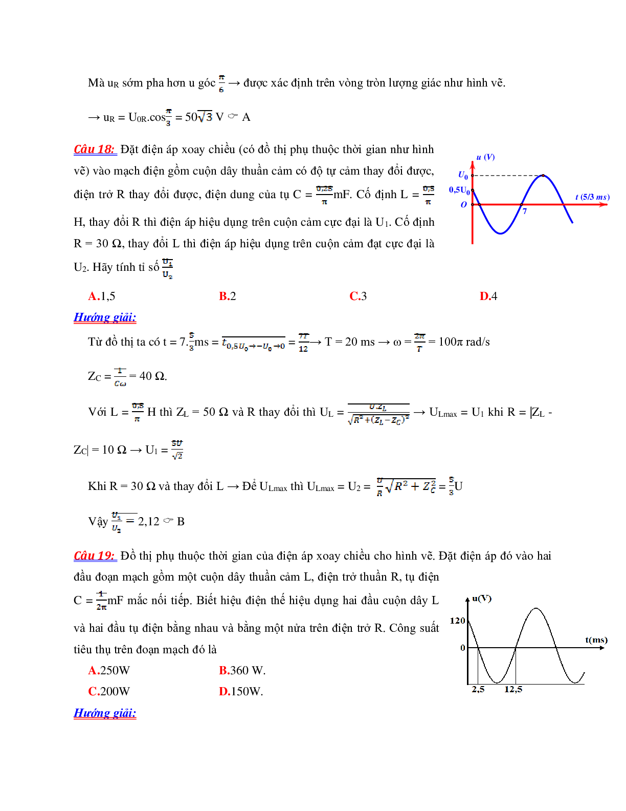 550 Bài tập đồ thị chương Dao động cơ học môn Vật lý lớp 12 (trang 7)
