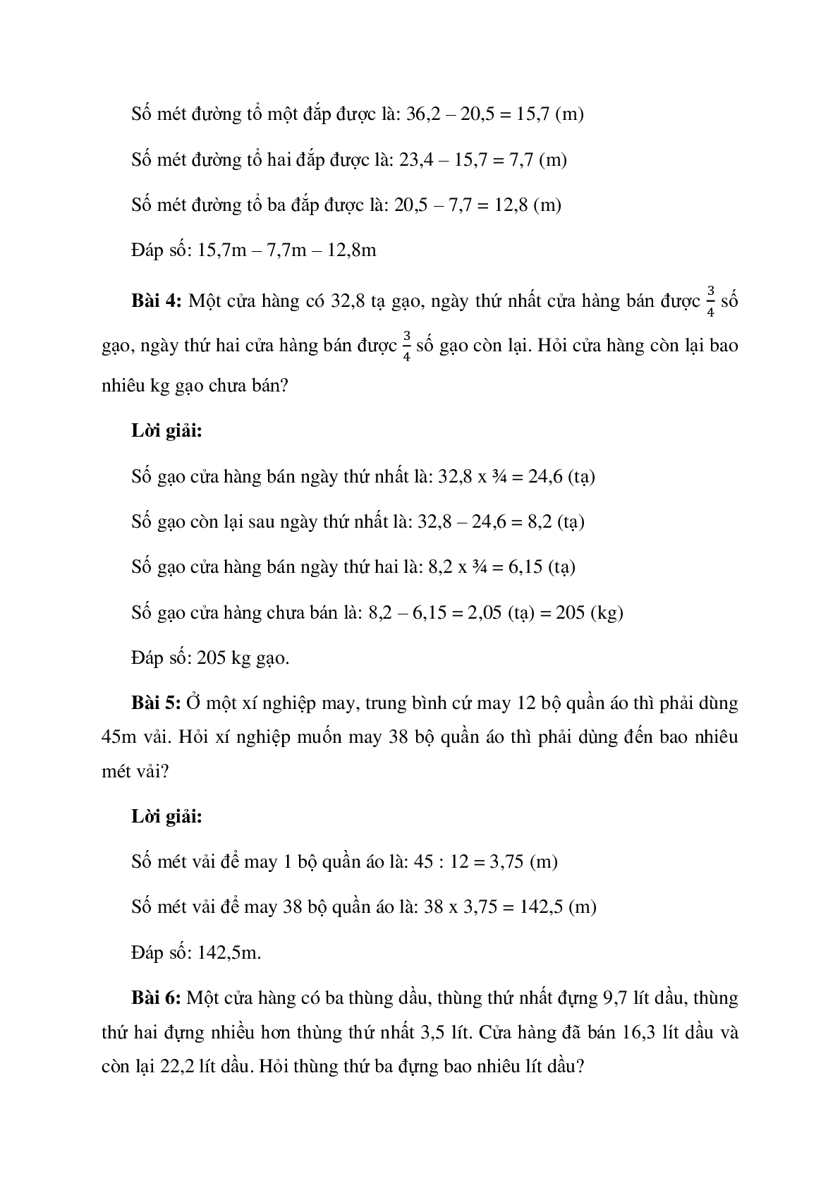 Các dạng toán liên quan tới số thập phân môn Toán lớp 5 (trang 9)