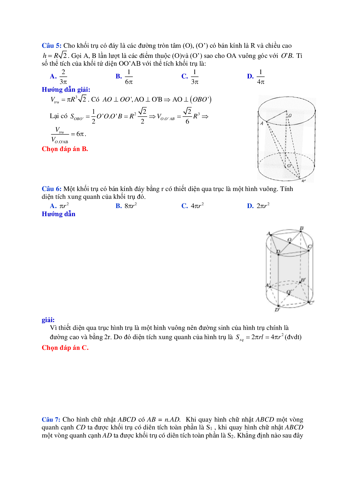 Chuyên đề Hình trụ (trang 4)