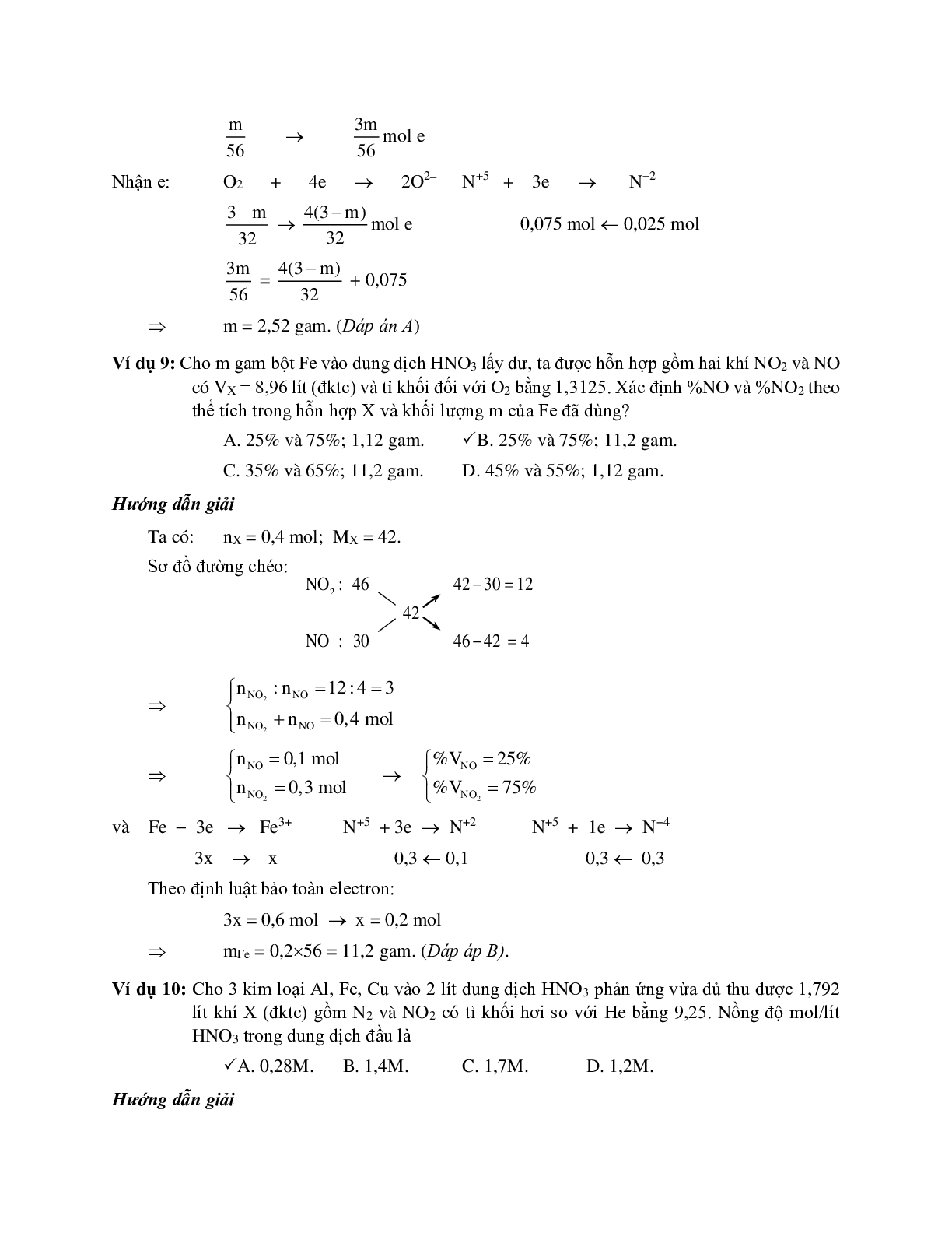 Bài tập về phản ứng oxi hóa khử có đáp án, chọn lọc (trang 6)
