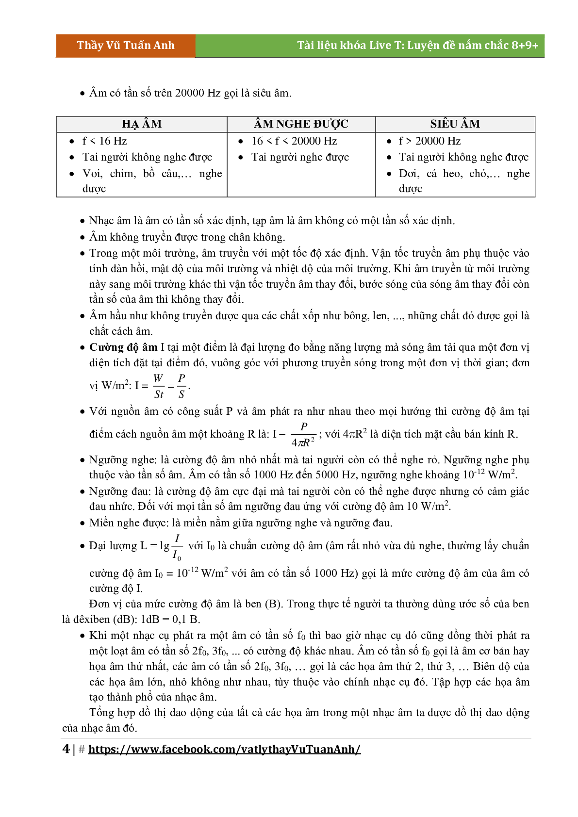 Lý Thuyết Chương Sóng Cơ Môn Vật Lý Lớp 12 (trang 4)