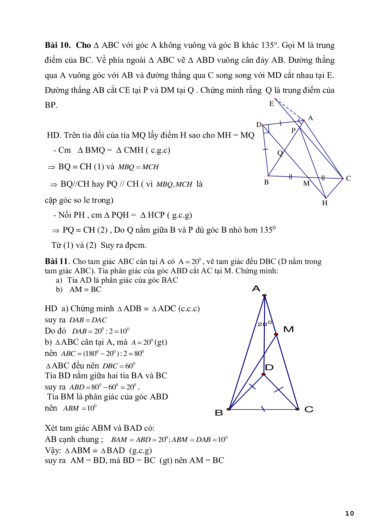 Bài tập hình học 7 (trang 10)