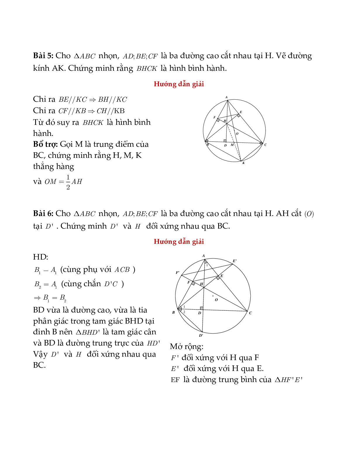 Một số yếu tố hình học cần nhớ toán 9 (trang 3)