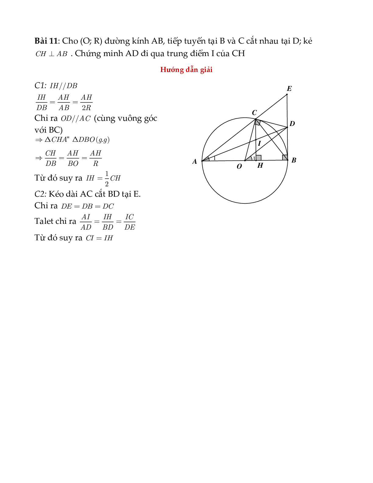 Một số yếu tố hình học cần nhớ toán 9 (trang 6)