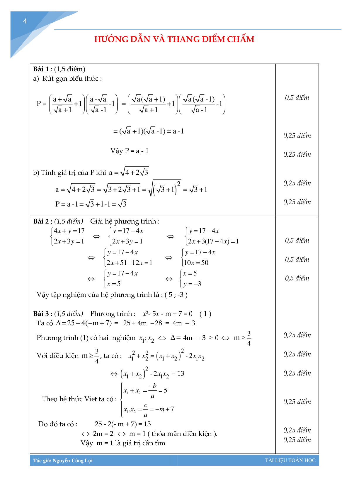 Tuyển tập đề thi học kì 2 môn toán lớp 9 (trang 4)