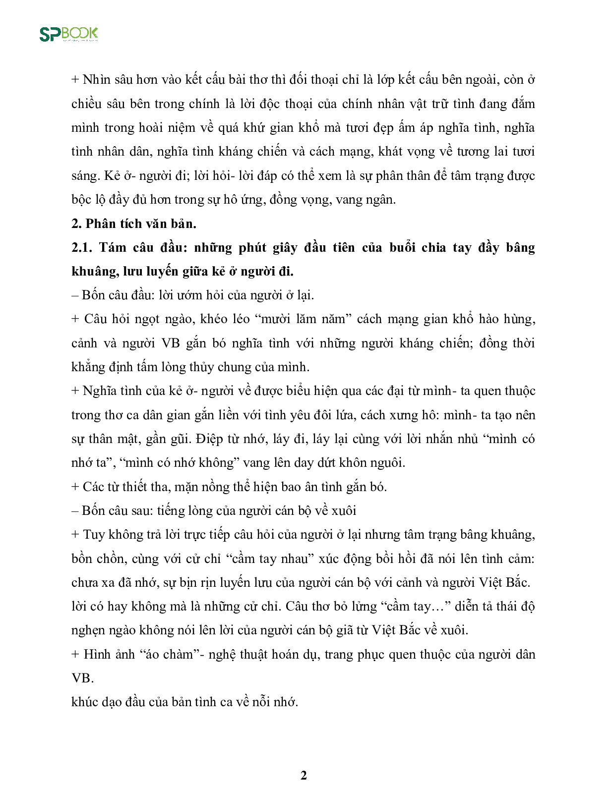 Kiến thức cơ bản và những dạng đề thi về bài Việt Bắc - Tố Hữu Văn 12 (trang 2)