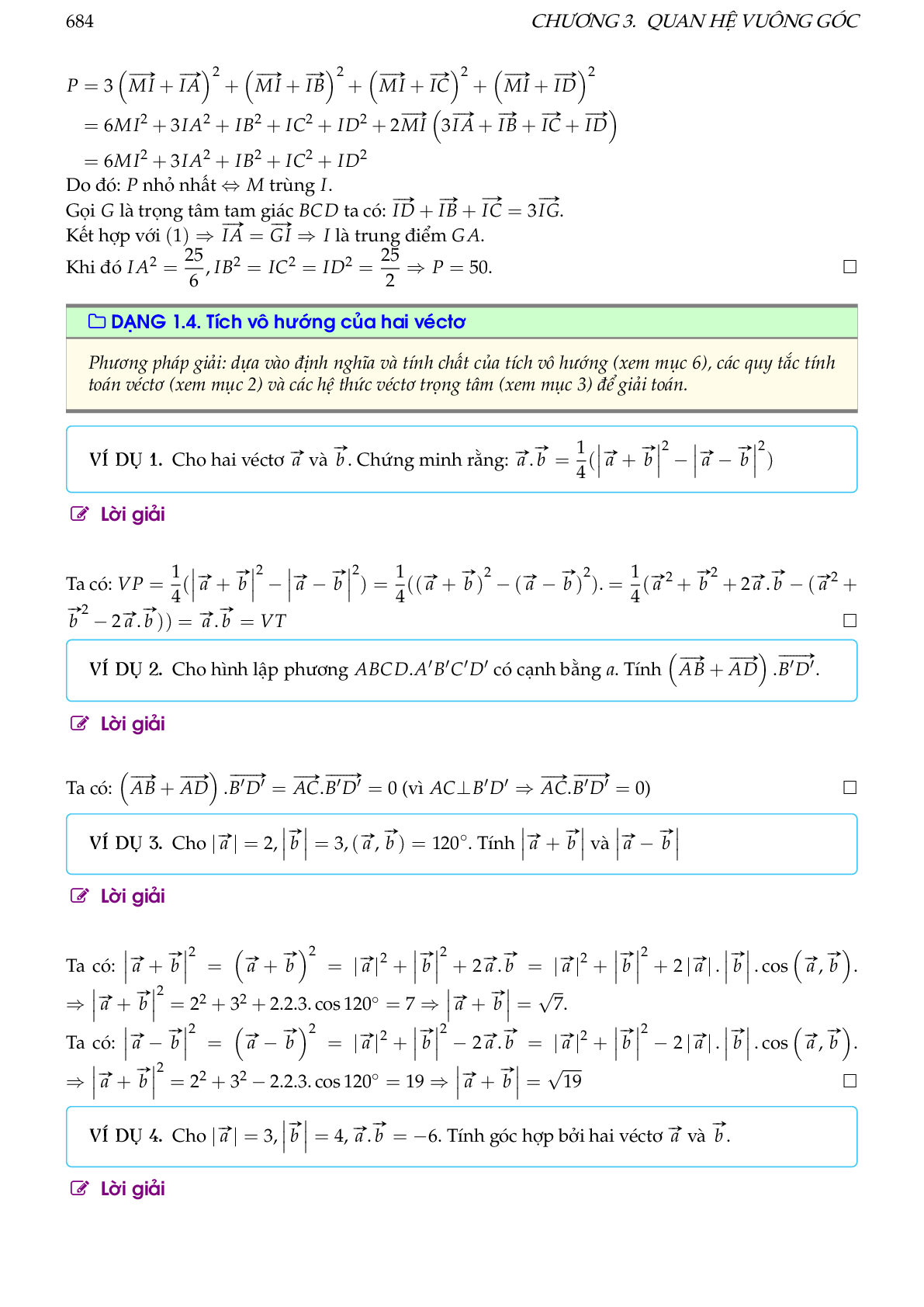 Hướng dẫn giải các dạng toán vectơ trong không gian, quan hệ vuông góc (trang 10)