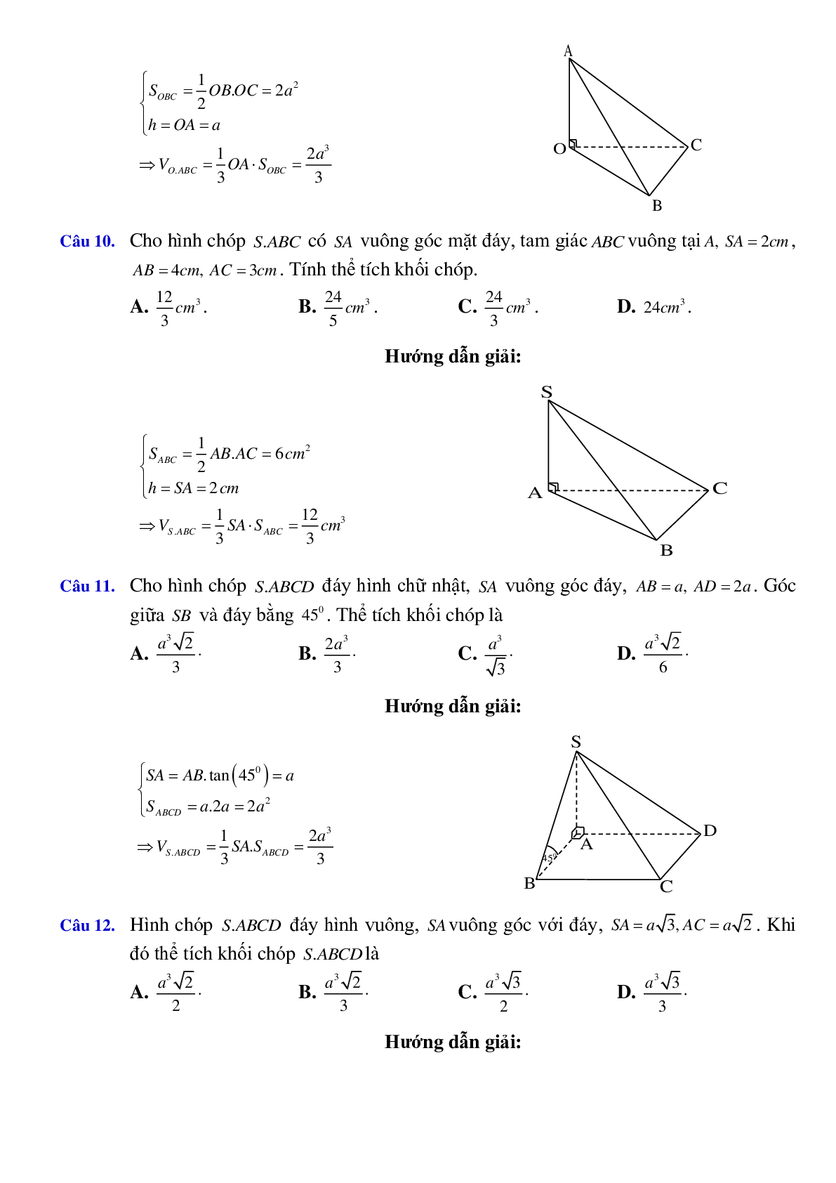 50 Bài tập Khái niệm khối đa diện (có đáp án)- Toán 12 (trang 10)