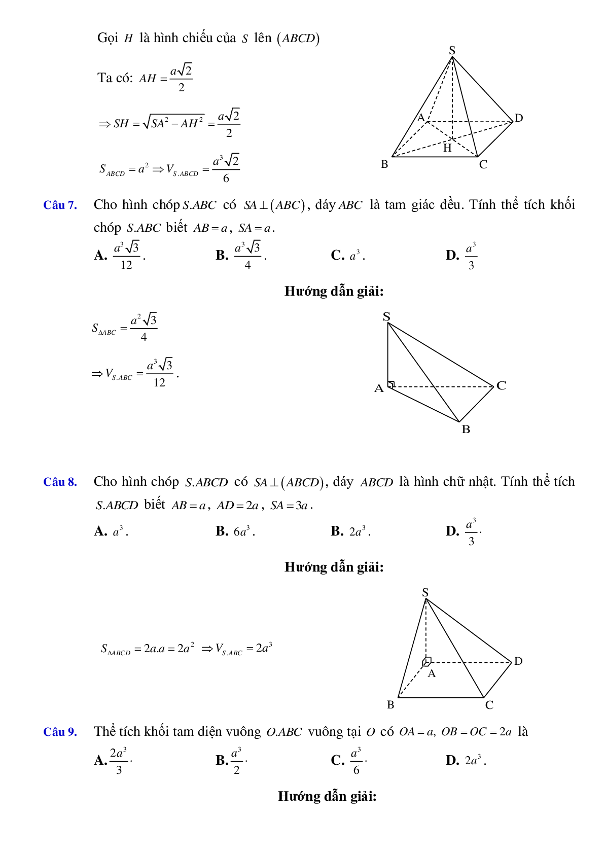 50 Bài tập Khái niệm khối đa diện (có đáp án)- Toán 12 (trang 9)