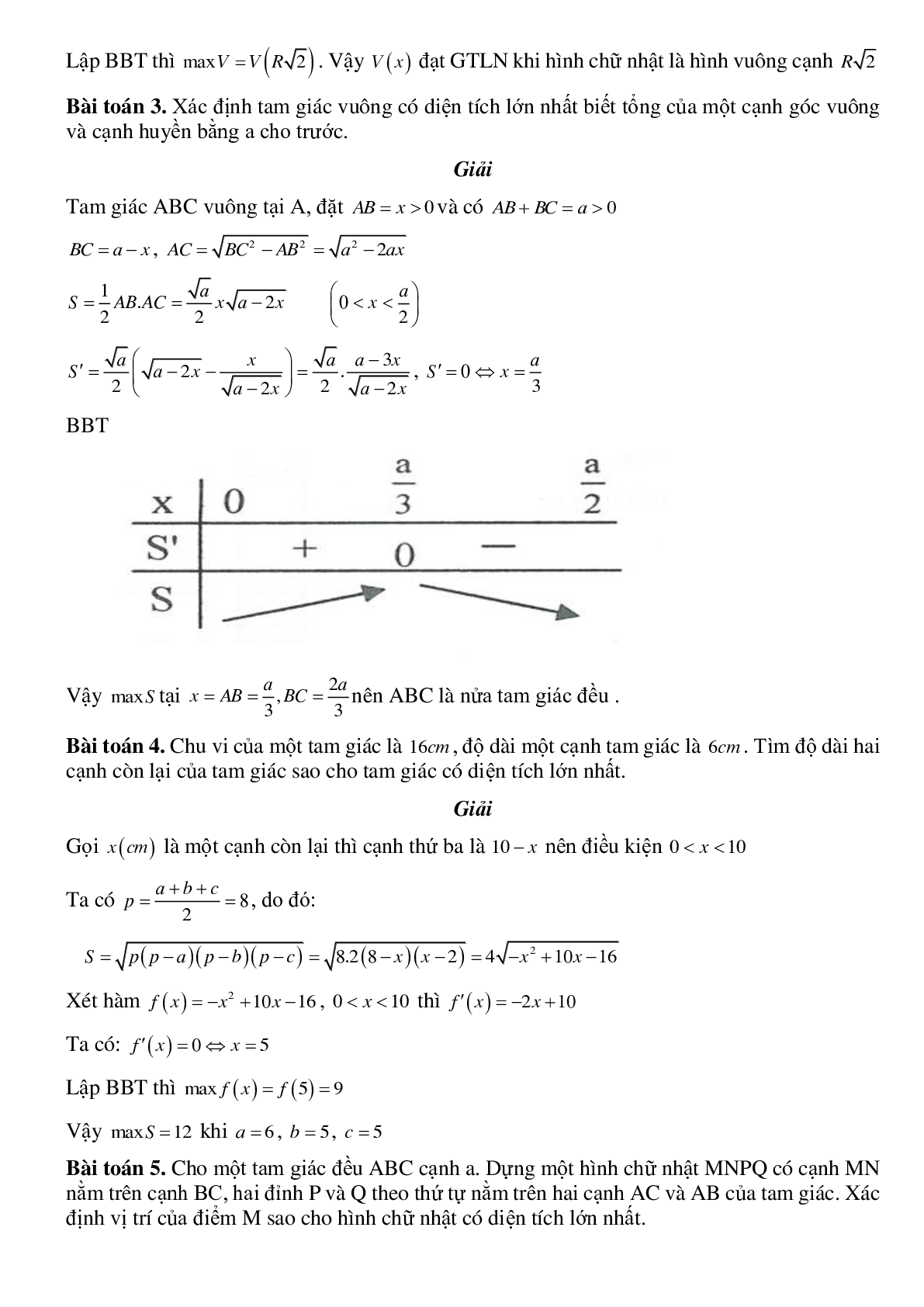Dạng bài tập Ứng dụng thực tế của bài toán Min, Max có đáp án (trang 2)