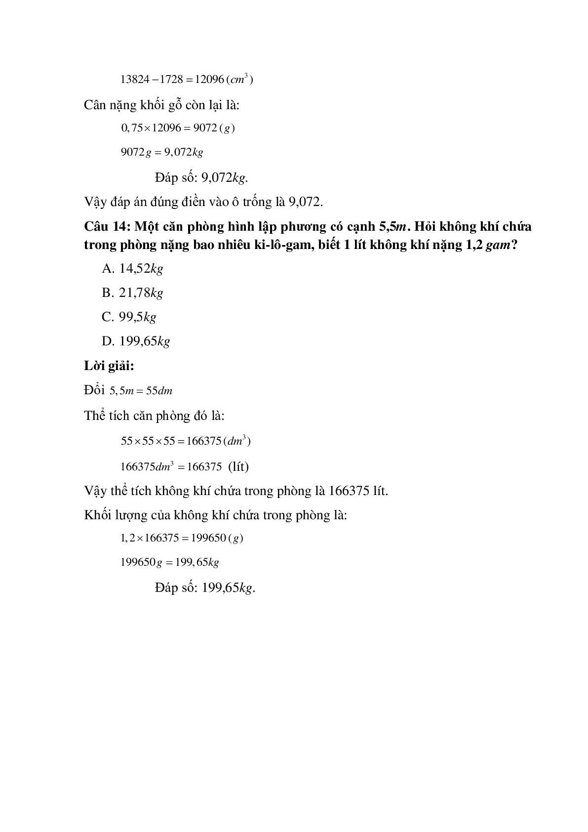 14 câu Trắc nghiệm Thể tích hình hộp lập phương có đáp án 2023 – Toán lớp 5 (trang 7)