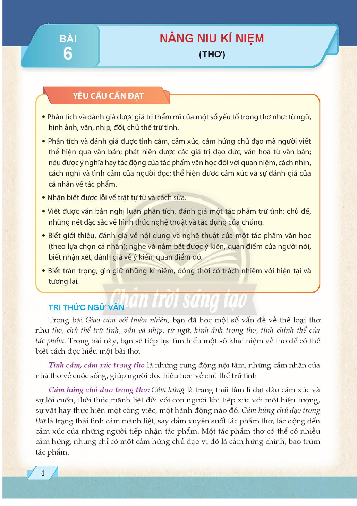 Ngữ văn lớp 10 Tập 2 Chân trời sáng tạo pdf (trang 5)