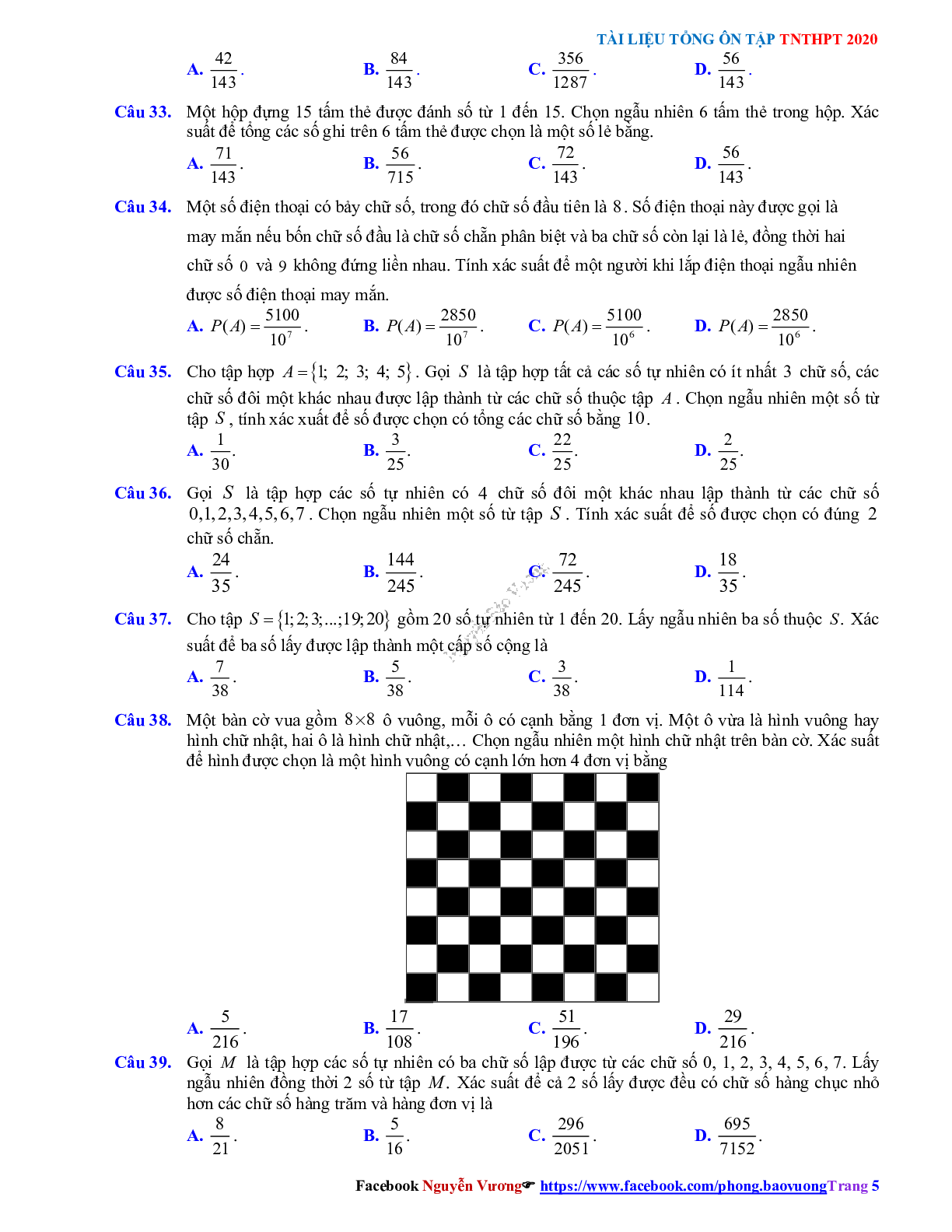 Phương pháp giải về Xác suất 2023 (lý thuyết và bài tập) (trang 5)