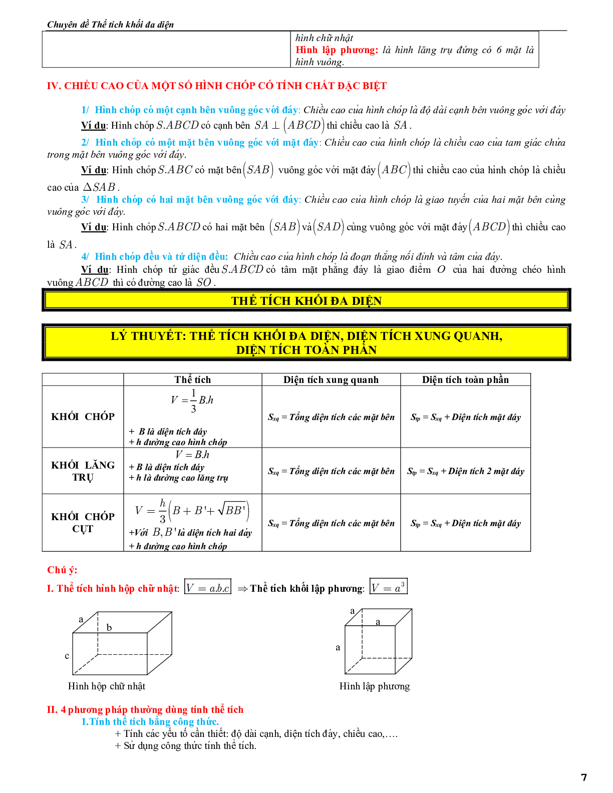 Chuyên đề thể tích khối đa diện phần 2 (trang 7)