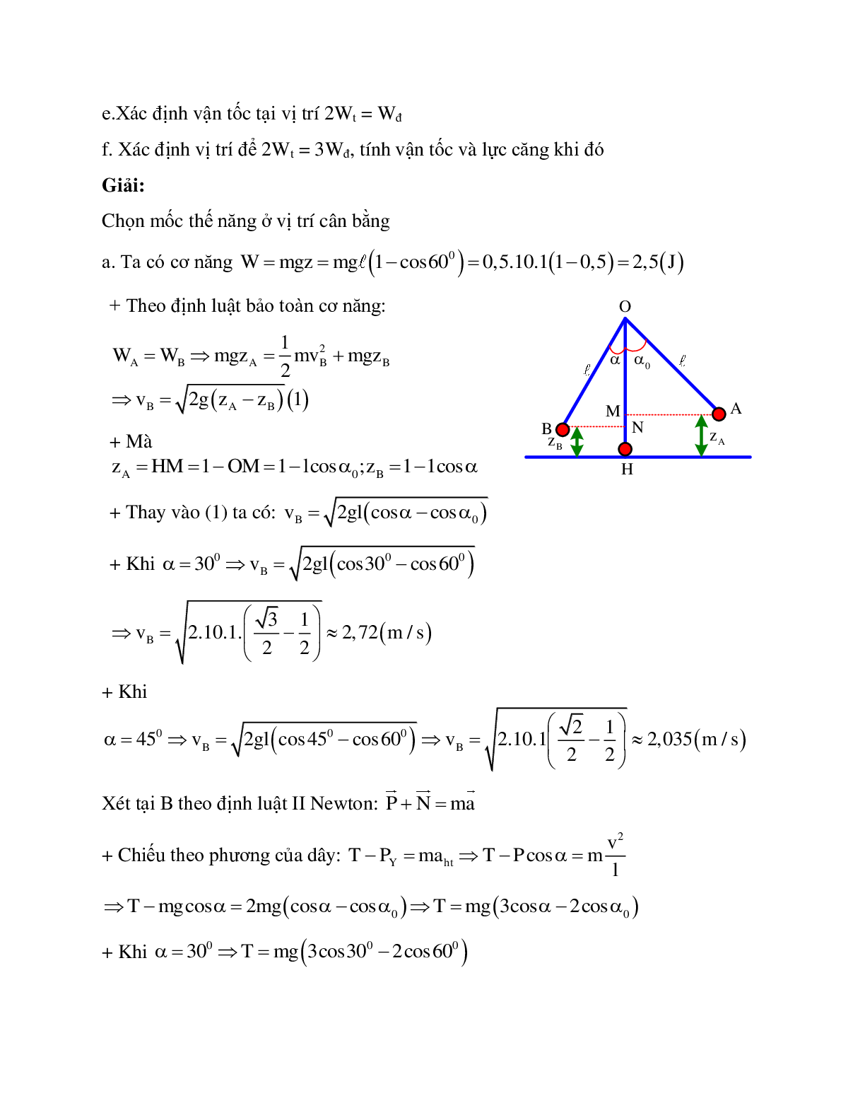 Phương pháp giải và bài tập về Bài toán về con lắc đơn có lời giải (trang 2)