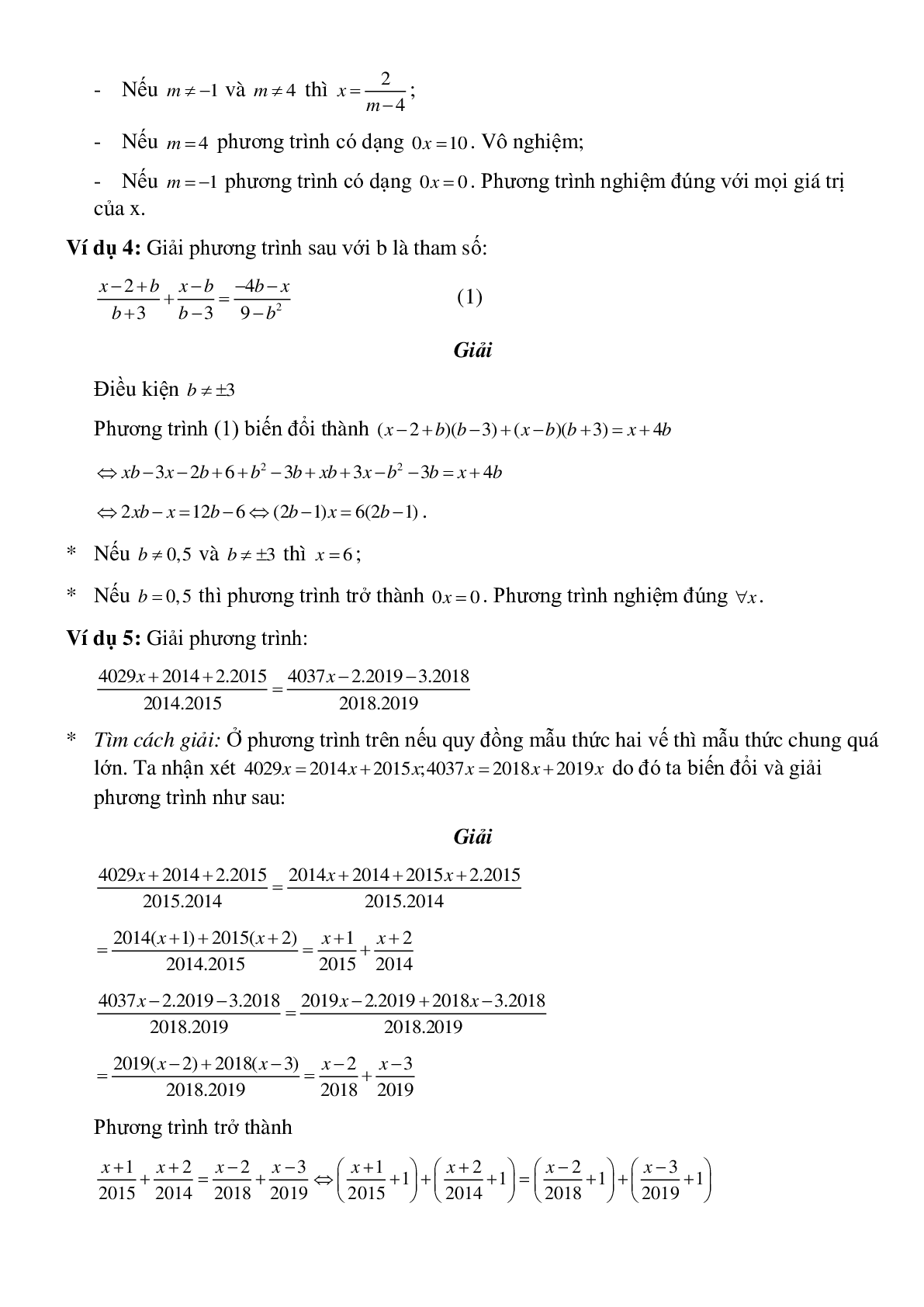 Phương trình đưa được về dạng y=ax+b (trang 3)