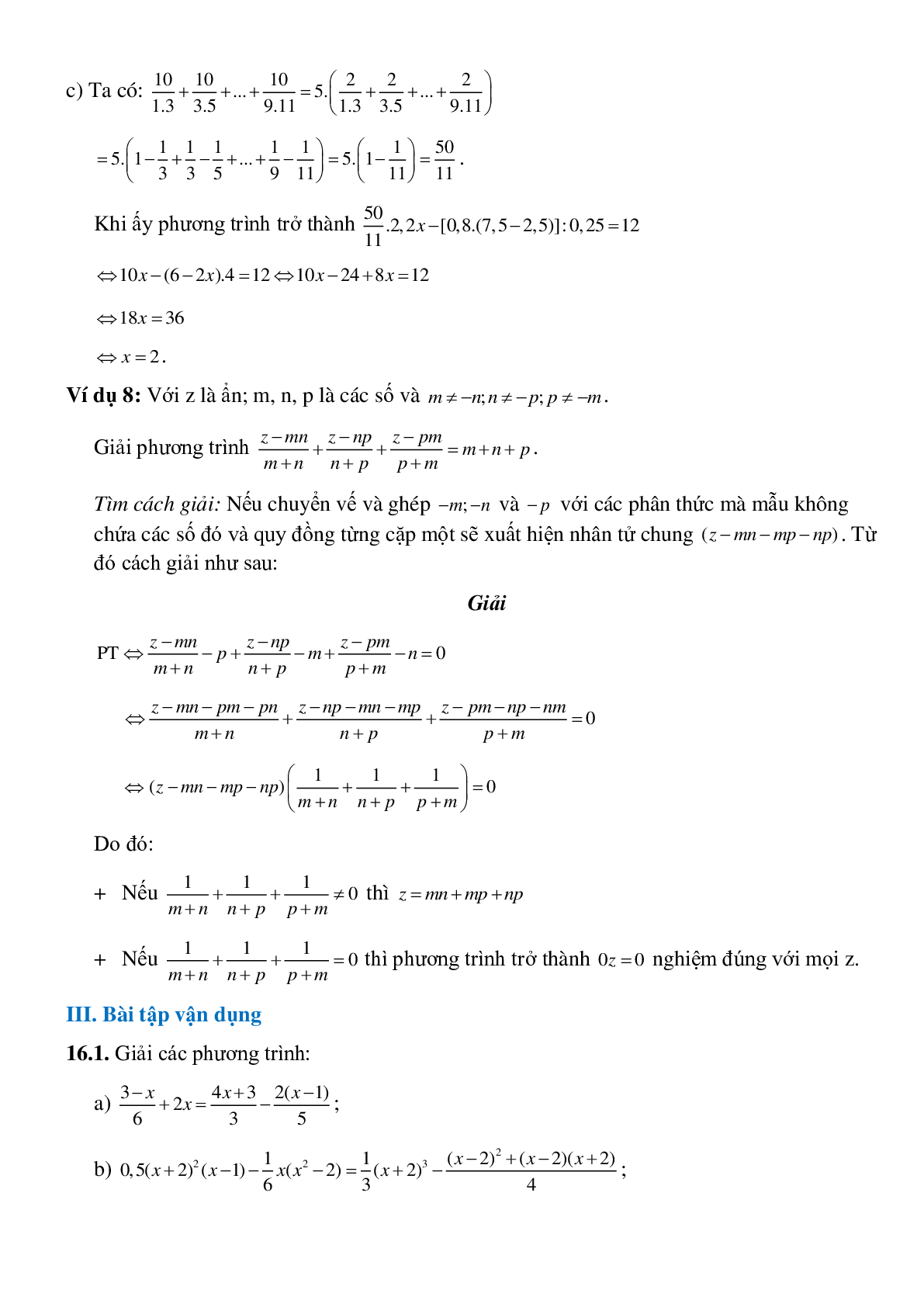 Phương trình đưa được về dạng y=ax+b (trang 6)