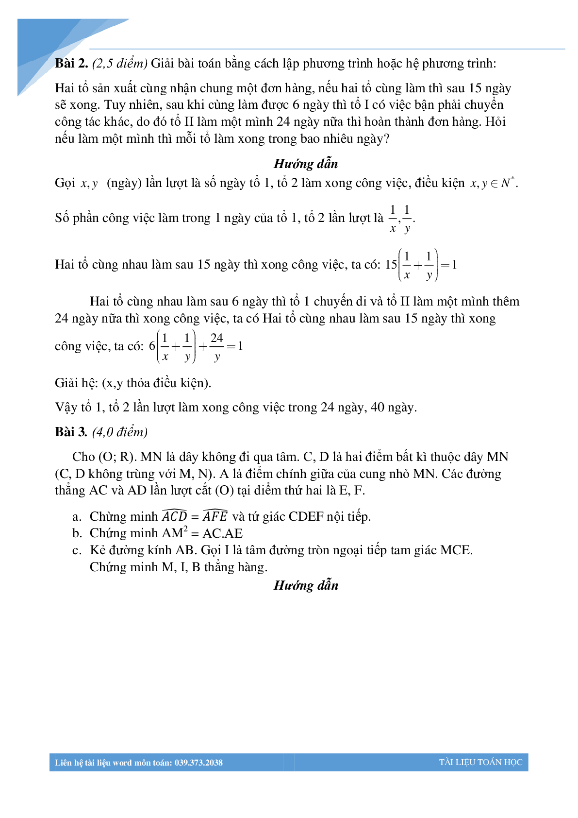 Bộ 20 đề giữa kì 2 môn toán lớp 9 các trường Hà Nội năm 2022 (trang 8)