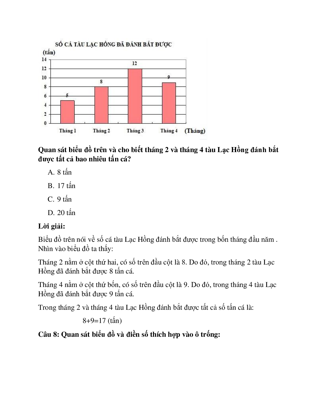 20 câu Trắc nghiệm Ôn tập về biểu đồ có đáp án 2023 – Toán lớp 4 (trang 6)