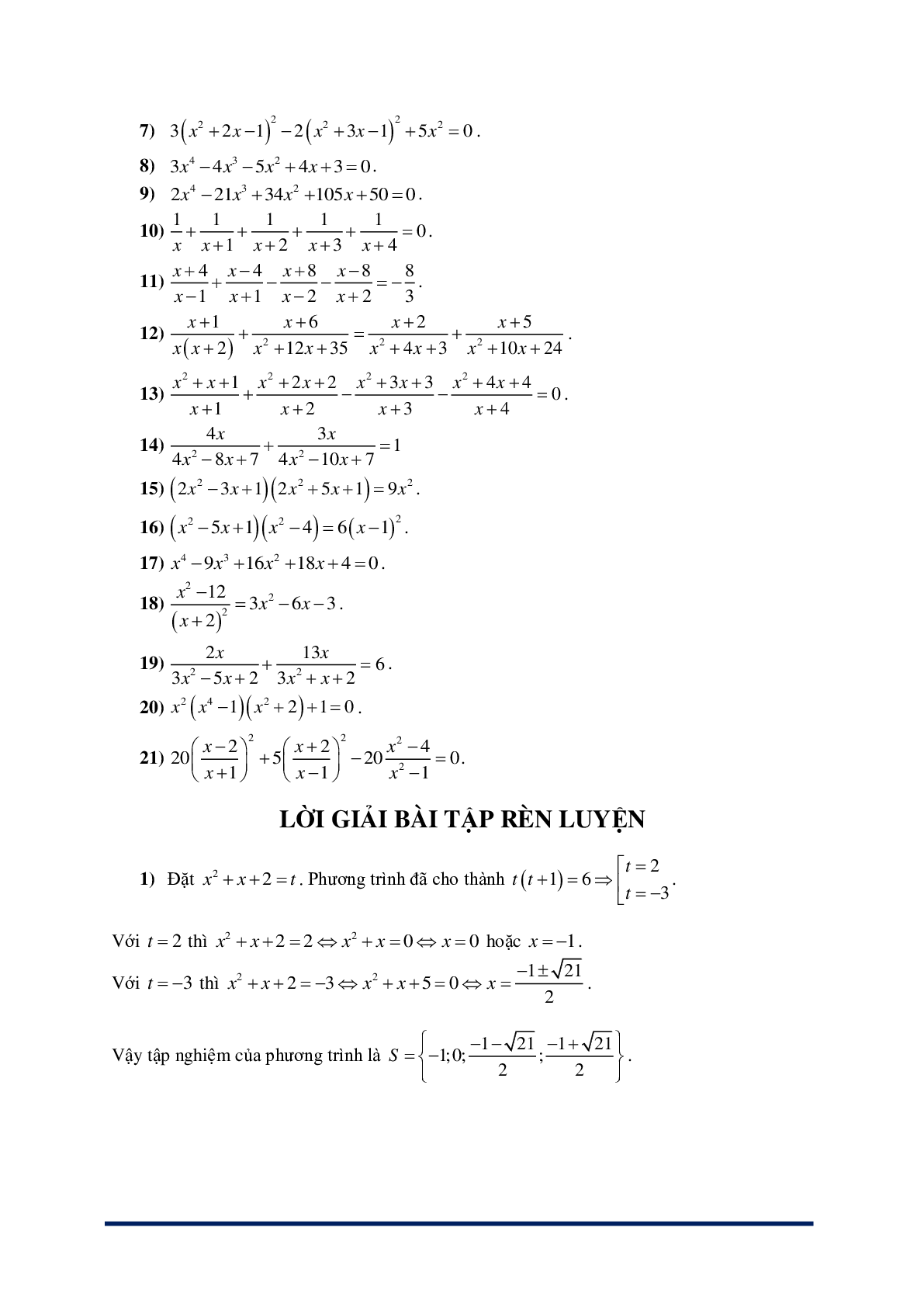 Phương pháp giải Phương trình bậc cao và phương trình phân thức (trang 10)