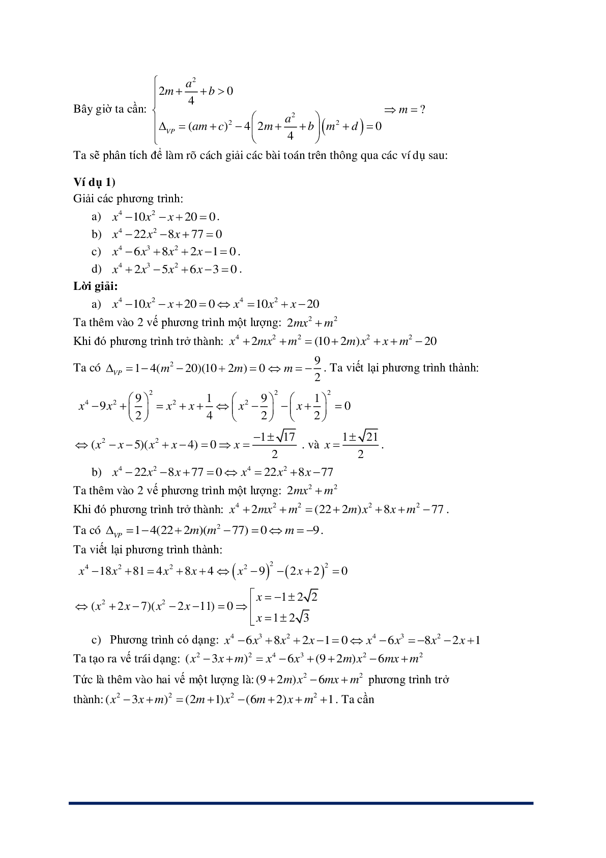 Phương pháp giải Phương trình bậc cao và phương trình phân thức (trang 2)
