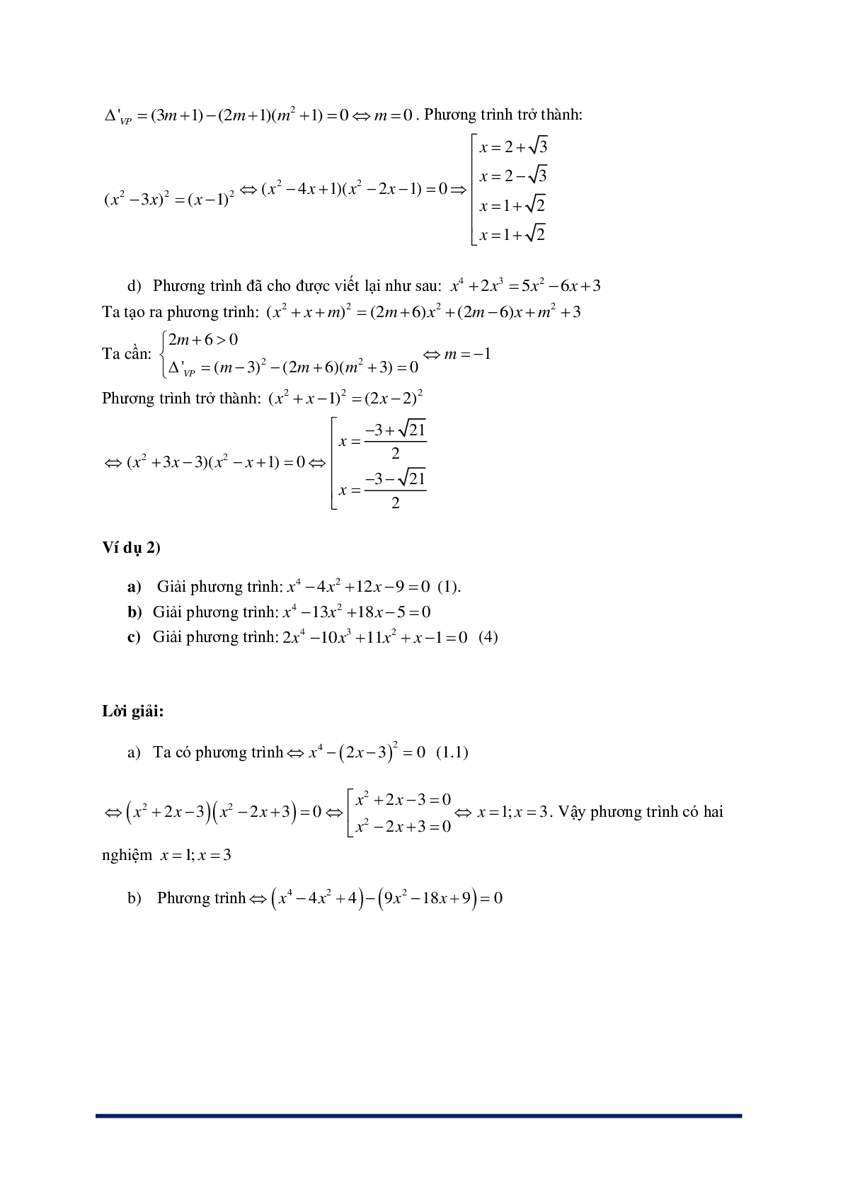 Phương pháp giải Phương trình bậc cao và phương trình phân thức (trang 3)