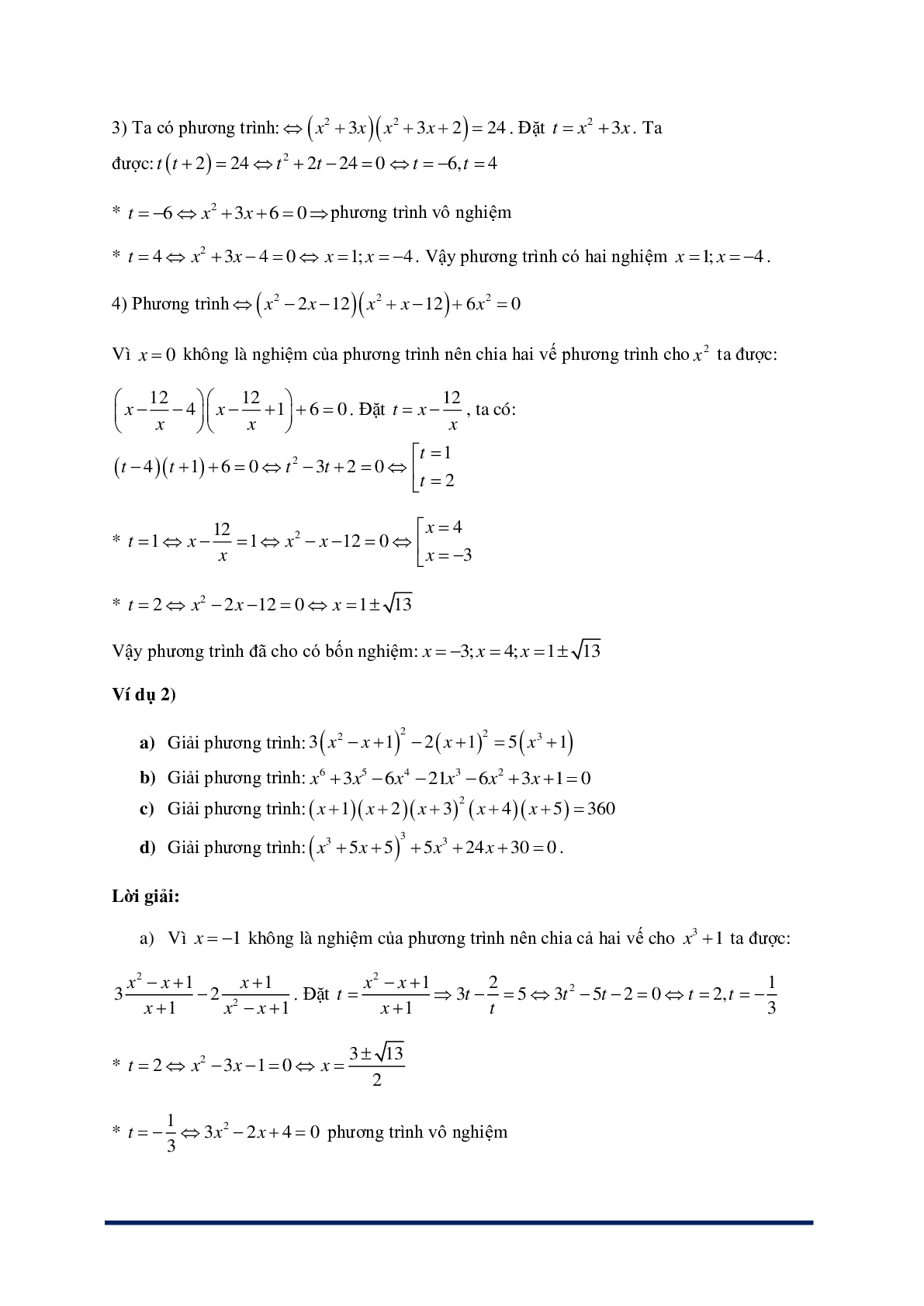 Phương pháp giải Phương trình bậc cao và phương trình phân thức (trang 6)