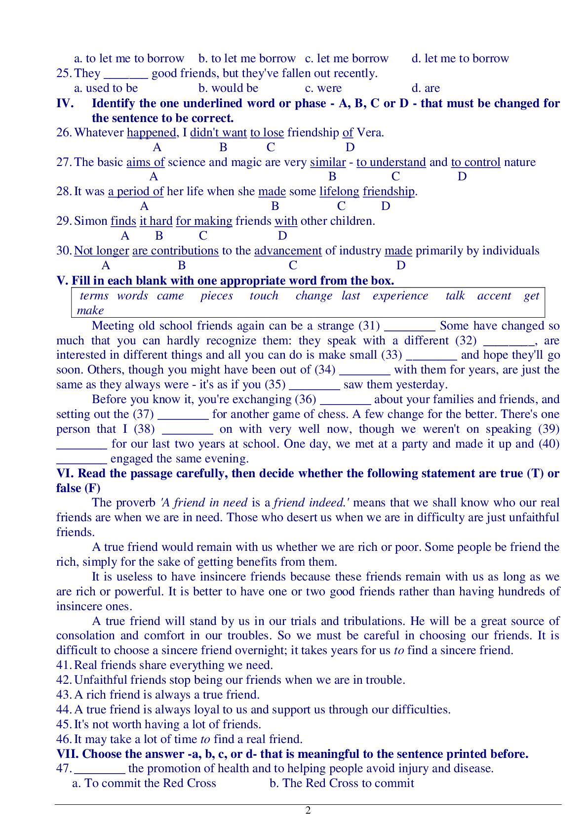 Bộ 23 bài tập trắc nghiệm đầy đủ môn Tiếng anh 11 có đáp án, chọn lọc 2023 (trang 2)