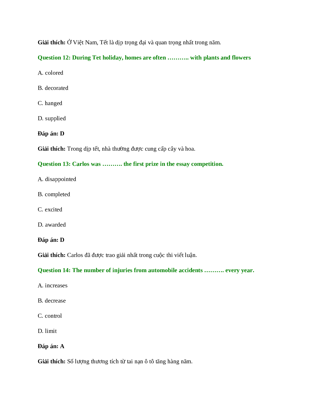 60 câu Trắc nghiệm Tiếng Anh 11 Unit 4 có đáp án 2023: Volunteer Work (trang 10)