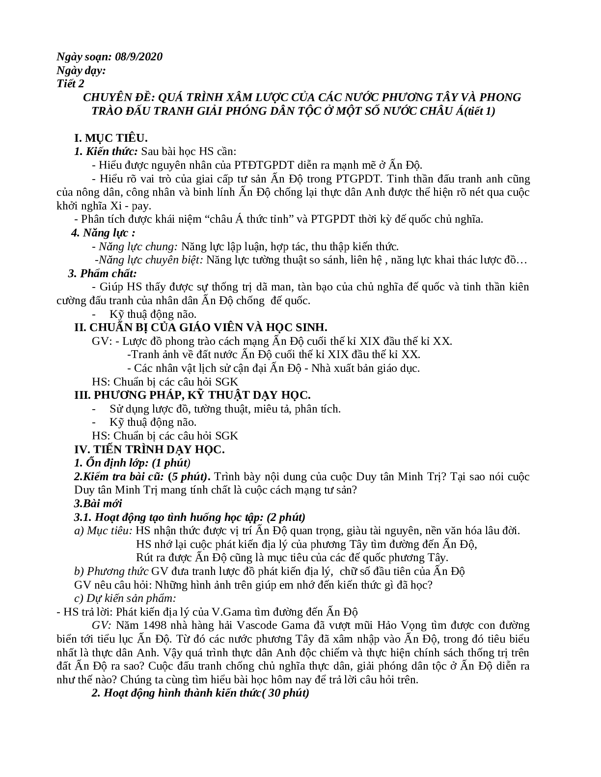 Giáo án Lịch Sử 11 mới nhất (trang 5)