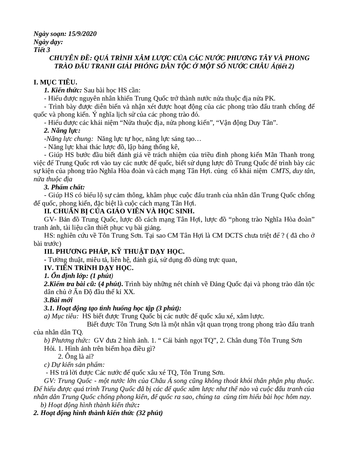 Giáo án Lịch Sử 11 mới nhất (trang 8)
