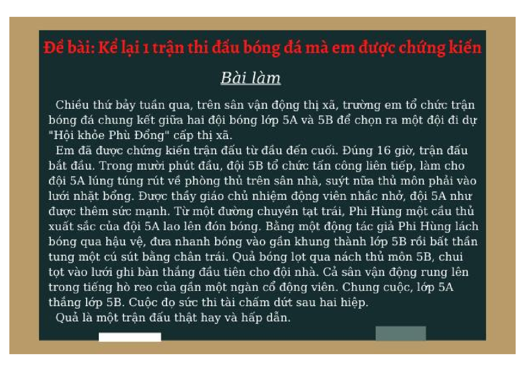 Lý thuyết, bài tập về cách làm bài tập làm văn kể về một trận thi đấu thể thao Tiếng Việt lớp 3 có đáp án (trang 1)