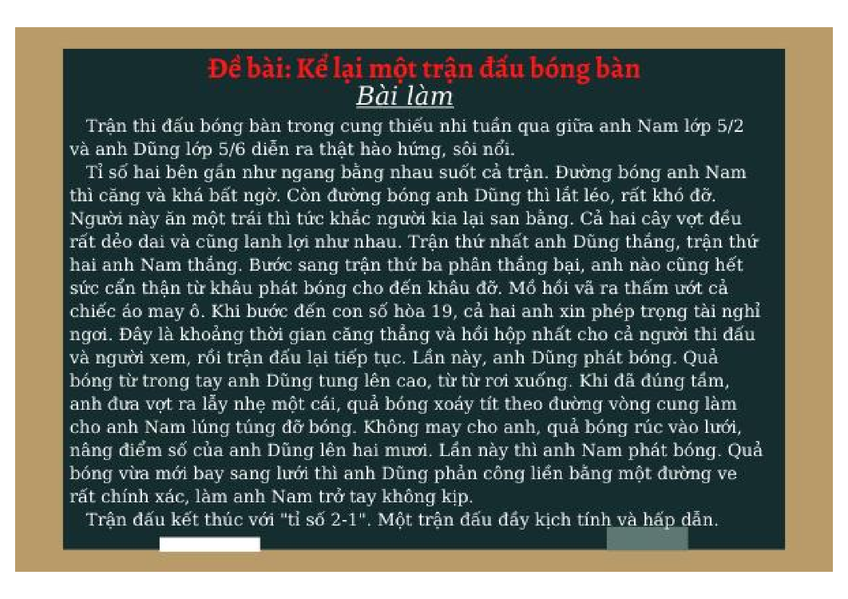 Lý thuyết, bài tập về cách làm bài tập làm văn kể về một trận thi đấu thể thao Tiếng Việt lớp 3 có đáp án (trang 3)