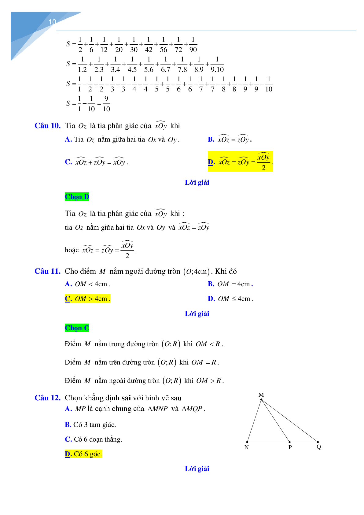 Đề cương học kì 2 môn toán lớp 6 Hà Nội (trang 10)