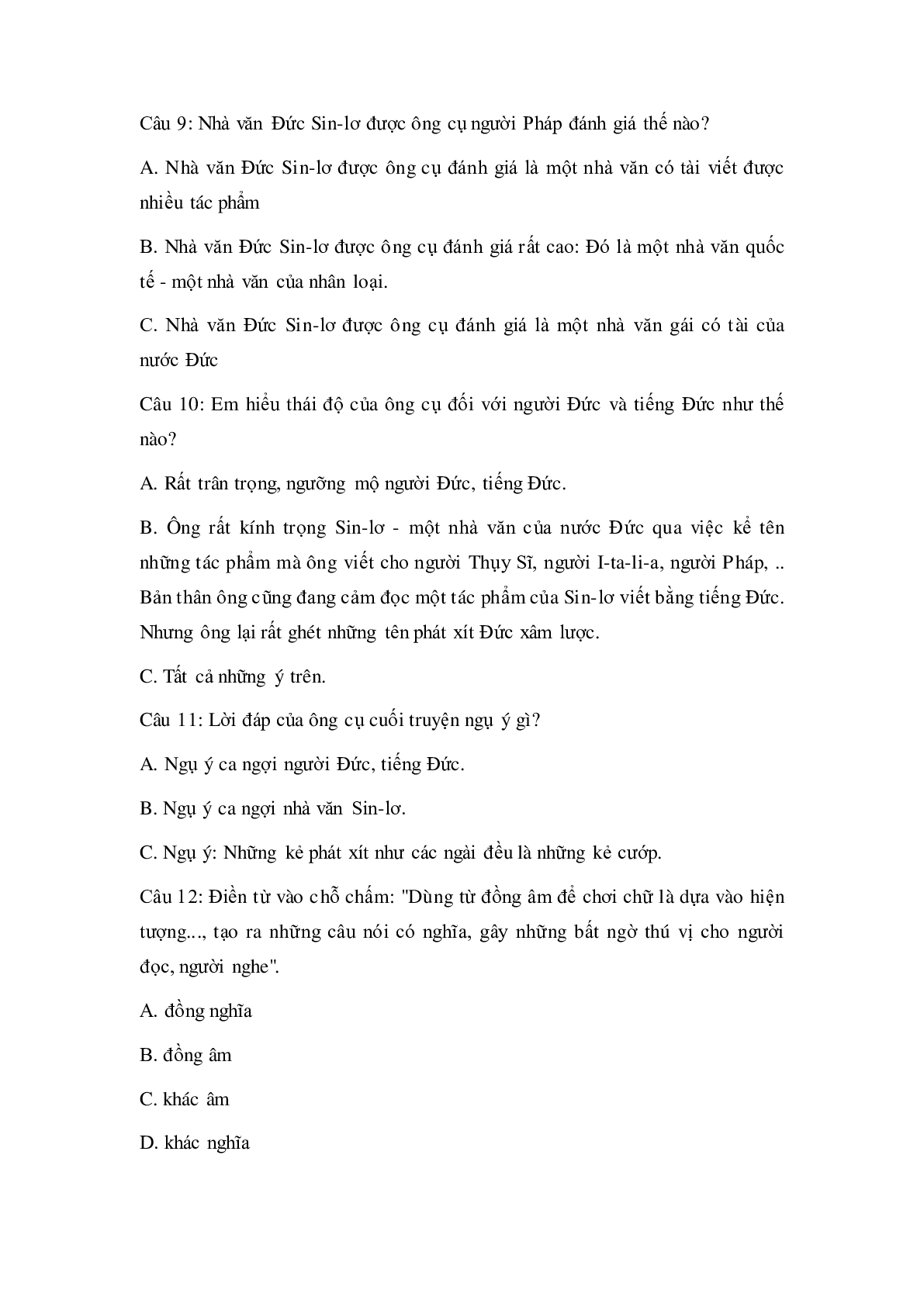 Trắc nghiệm Tiếng Việt lớp 5: Tuần 6 có đáp án (trang 3)