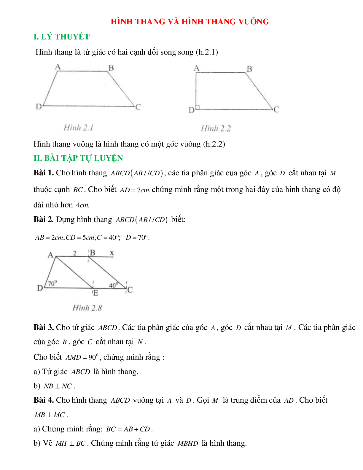Hình thang và hình thang vuông (trang 1)
