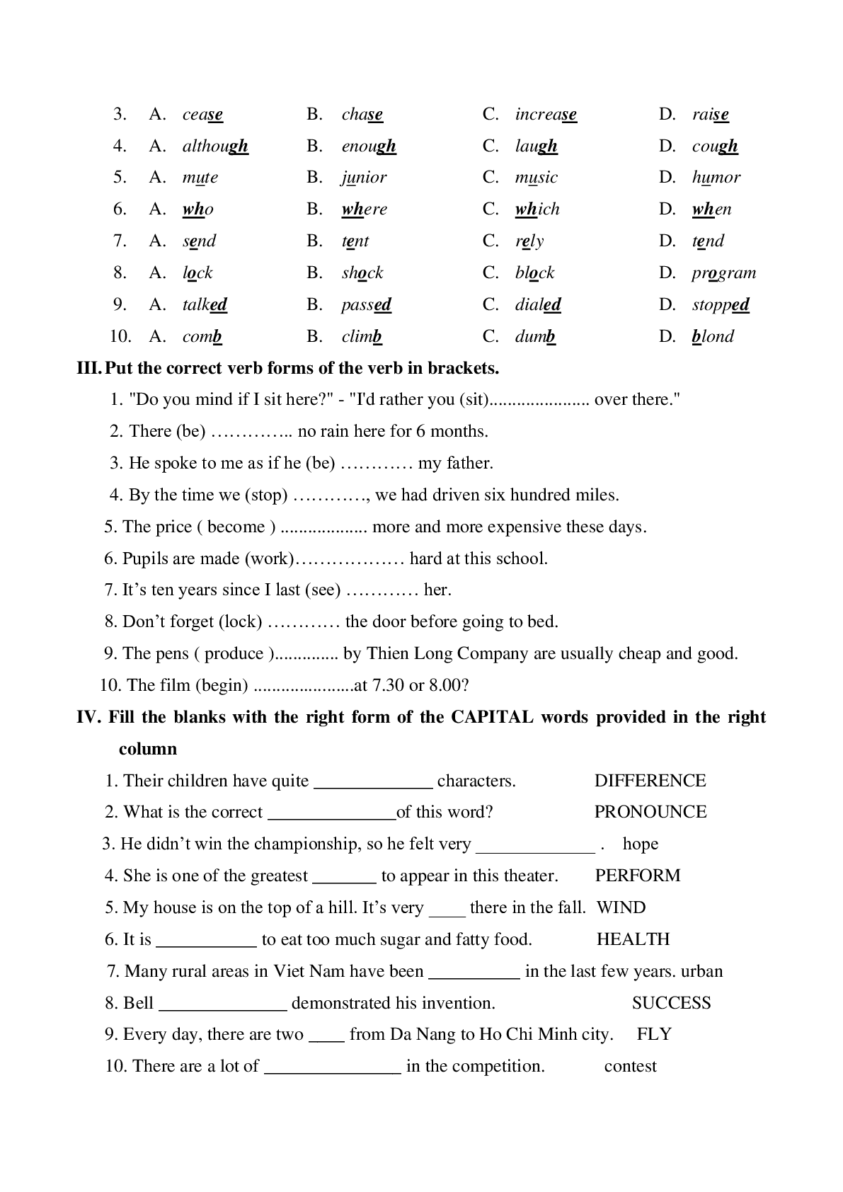 Bộ đề thi HSG môn Tiếng Anh lớp 8 có đáp án (trang 2)