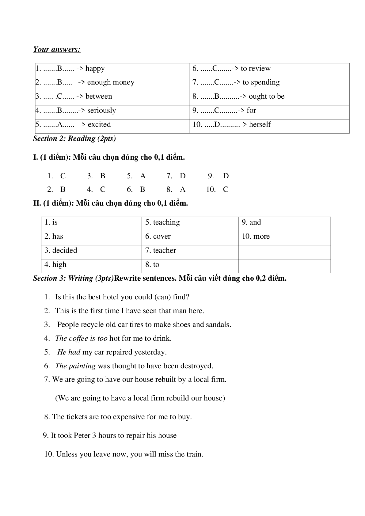 Bộ đề thi HSG môn Tiếng Anh lớp 8 có đáp án (trang 7)