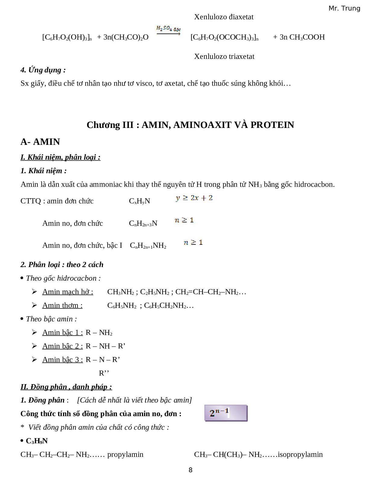 Lý thuyết về hóa học lớp 12 chi tiết, chọn lọc (trang 8)