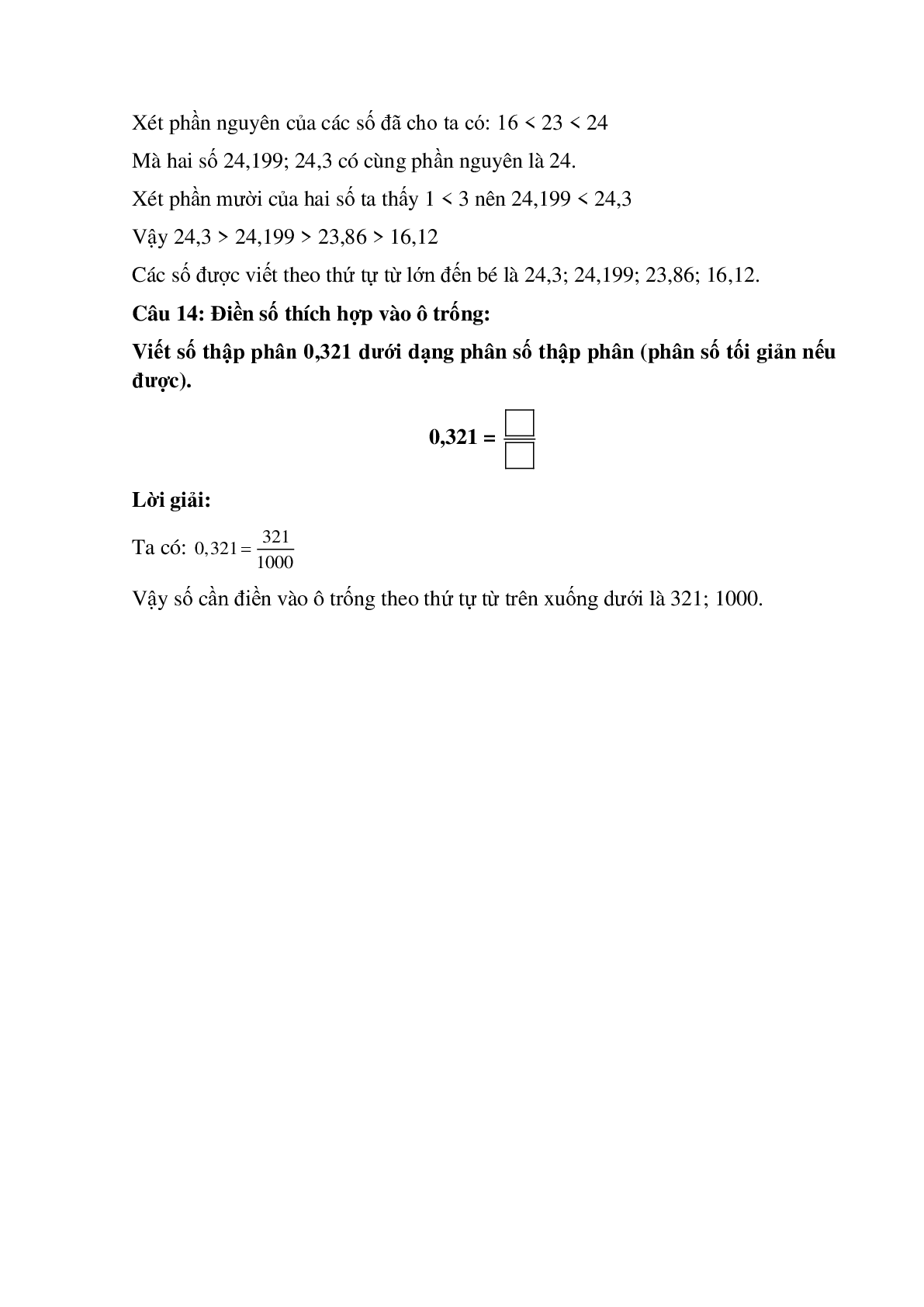 14 câu Trắc nghiệm Ôn tập về số thập phân có đáp án 2023 – Toán lớp 5 (trang 5)