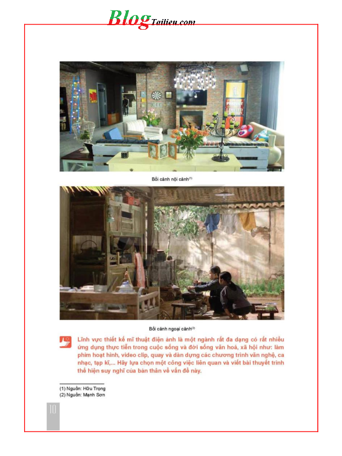 Mĩ thuật lớp 11 Thiết kế mĩ thuật sân khấu, điện ảnh Kết nối tri thức pdf (trang 10)