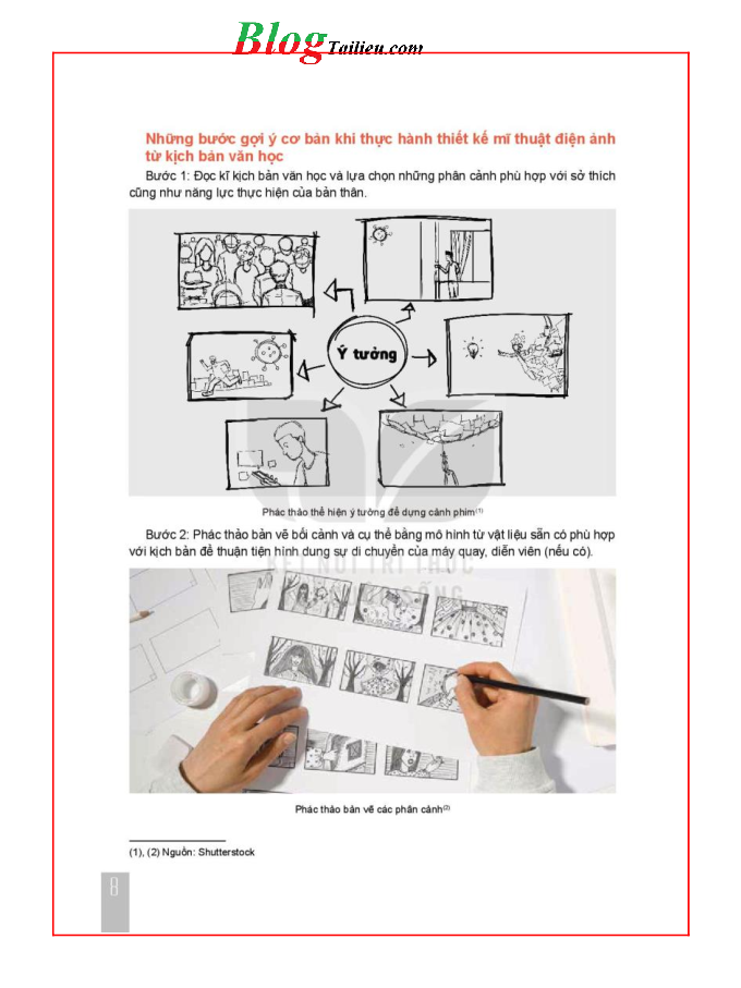 Mĩ thuật lớp 11 Thiết kế mĩ thuật sân khấu, điện ảnh Kết nối tri thức pdf (trang 8)