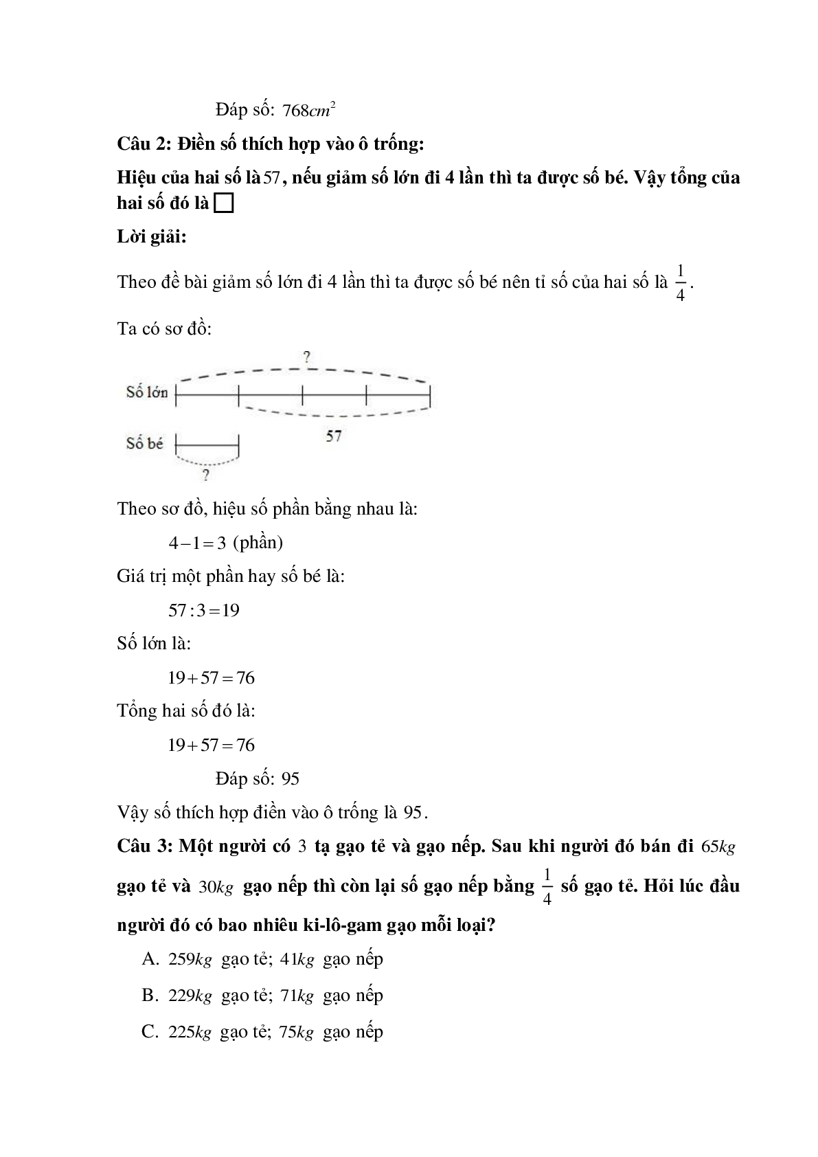 10 câu Trắc nghiệm Ôn tập về giải toán có đáp án 2023 – Toán lớp 5 (trang 2)