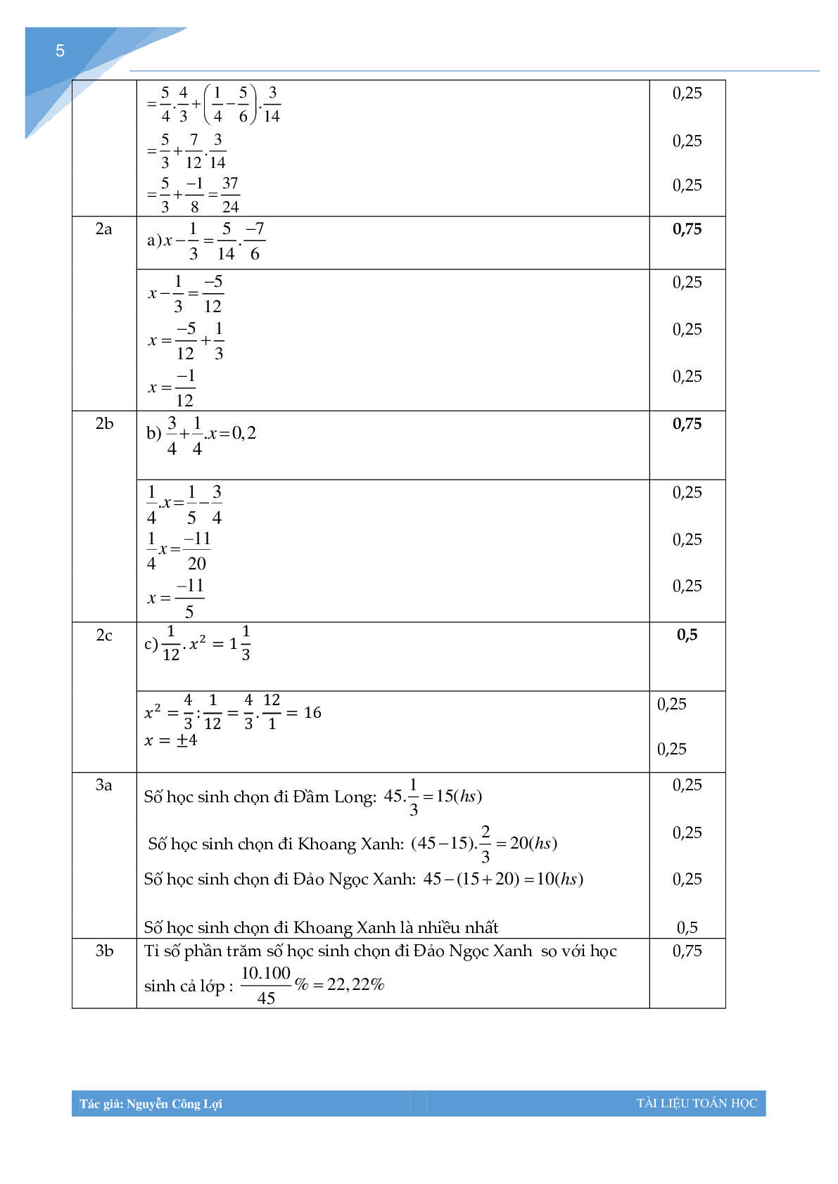 Bộ đề thi học kì 2 môn toán lớp 6 (trang 5)