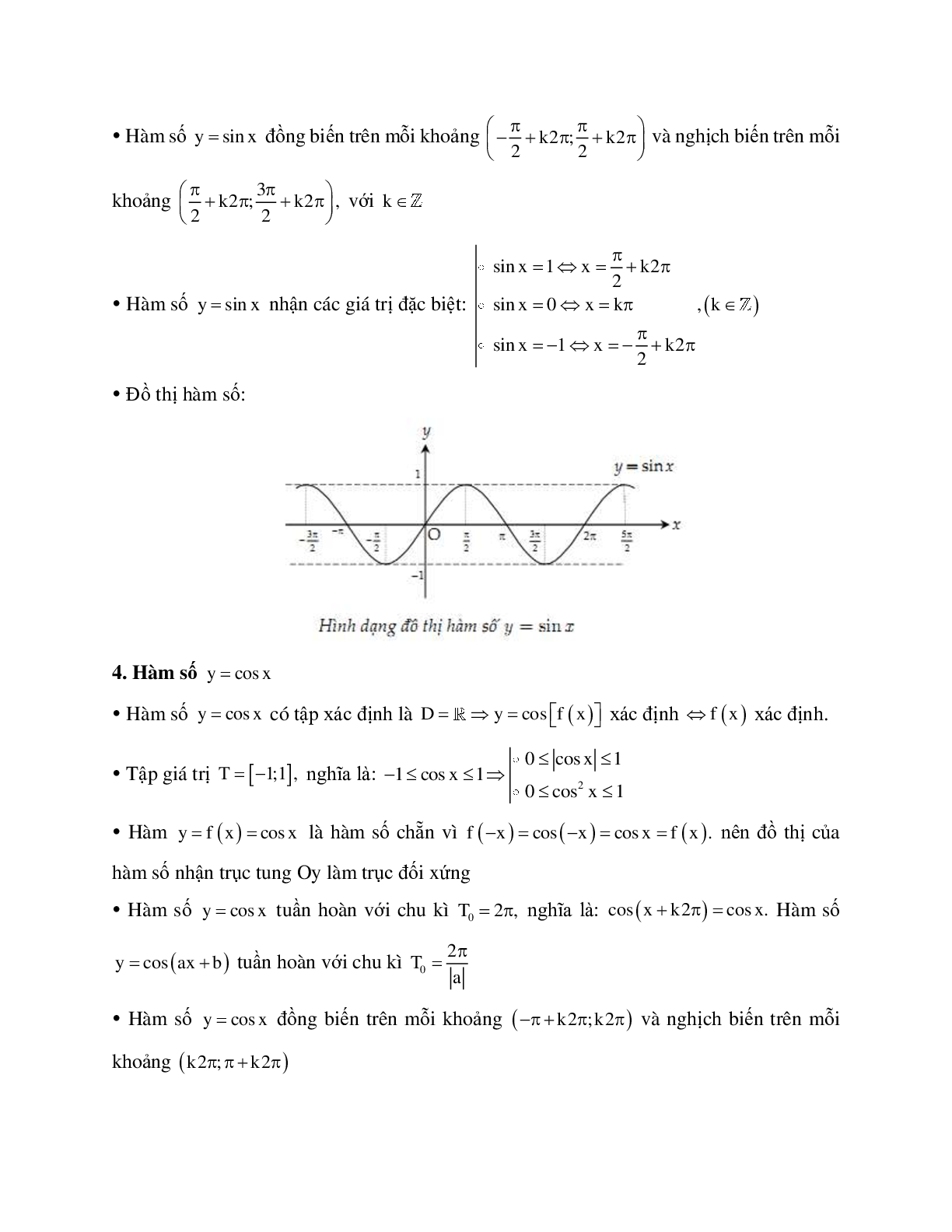 Phương pháp giải về hàm số lượng giác 2023 (lý thuyết và bài tập) (trang 2)