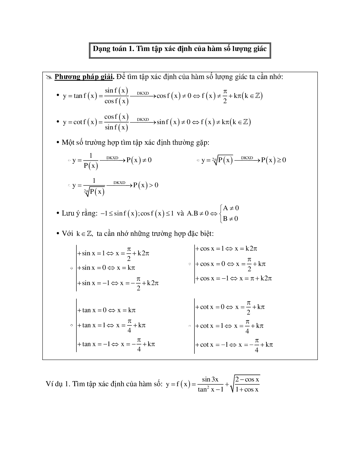 Phương pháp giải về hàm số lượng giác 2023 (lý thuyết và bài tập) (trang 5)