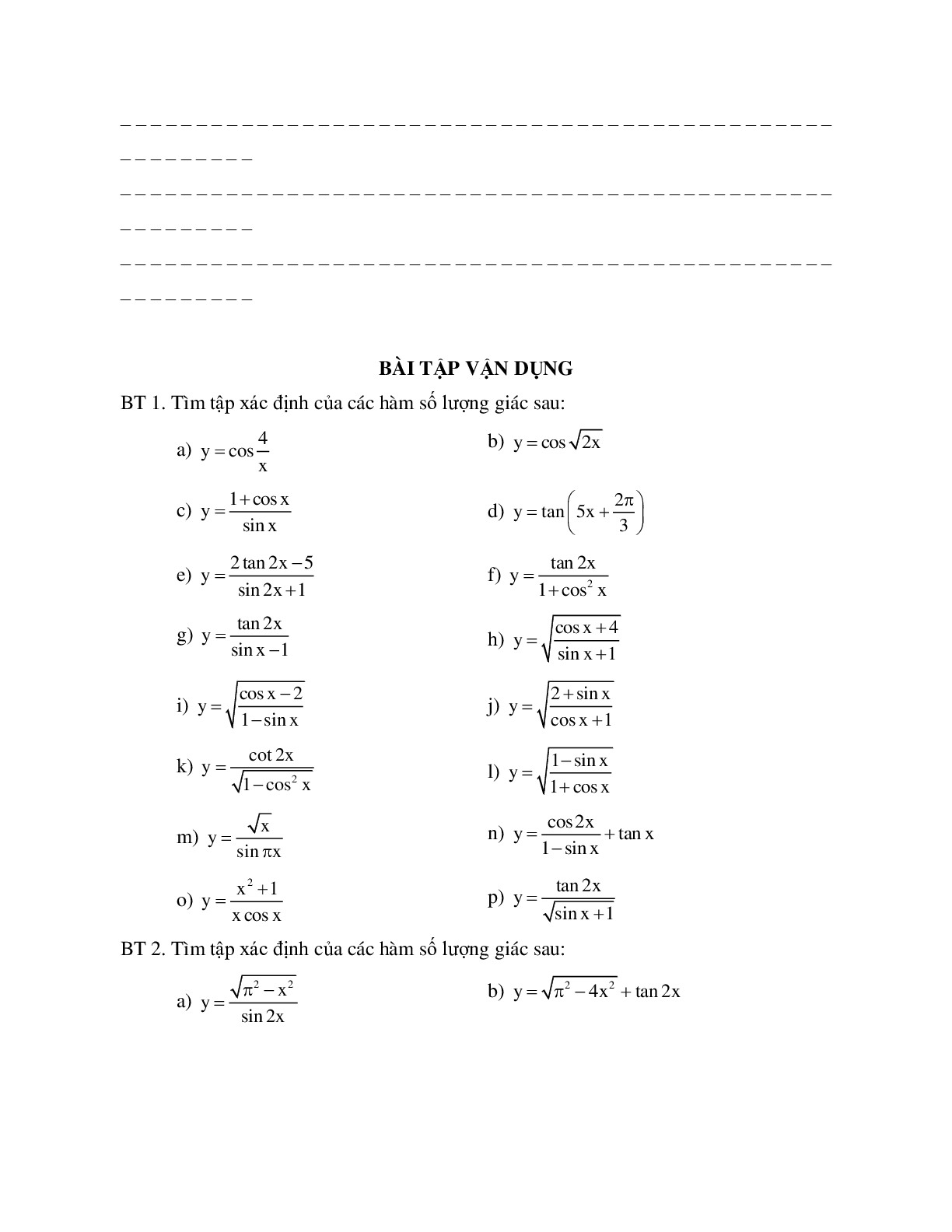 Phương pháp giải về hàm số lượng giác 2023 (lý thuyết và bài tập) (trang 7)