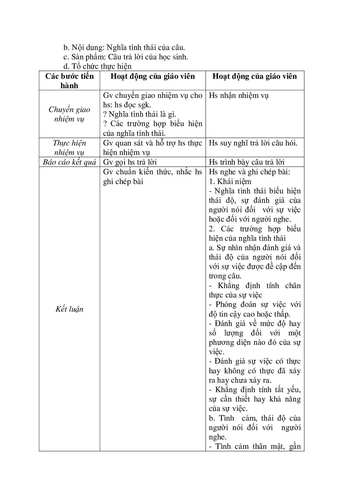 Giáo án Ngữ Văn 11: Tiết 81 nghĩa của câu (tiết 2) mới nhất (trang 3)